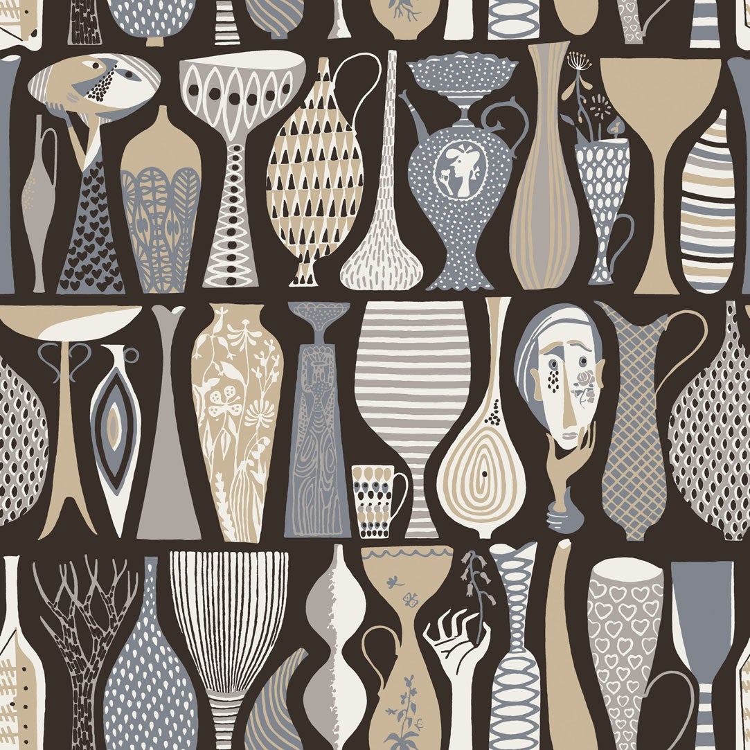 Pottery, grå/svart