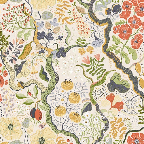 Ann stormönstrad tapet, beige botten