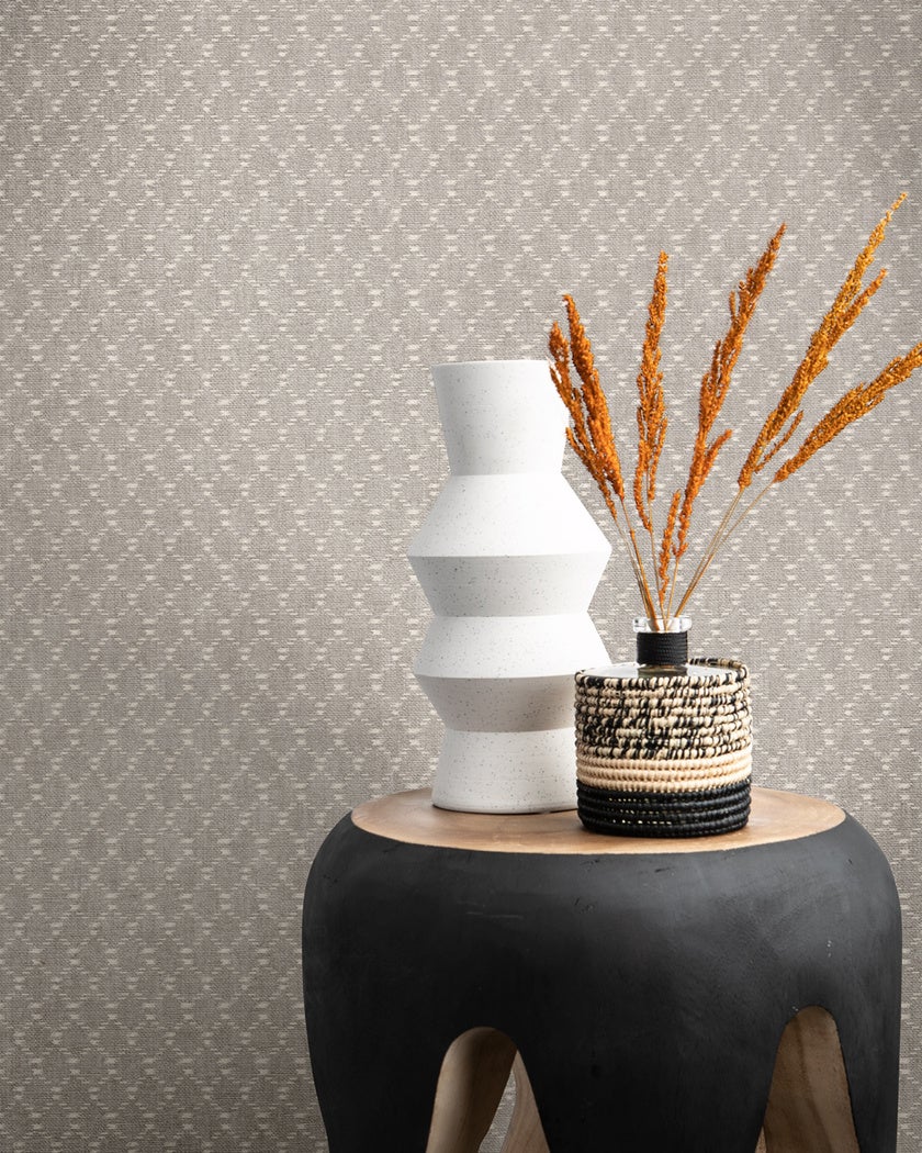 Ikat Textile, grå tapet