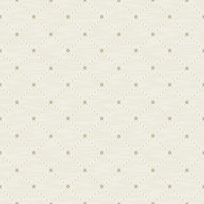 Golden Trellis, beige rutmönster