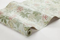 Lindskog, tapet i grön, multifärg