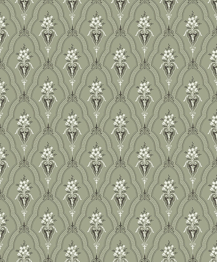 Klädesholmen, grön tapet