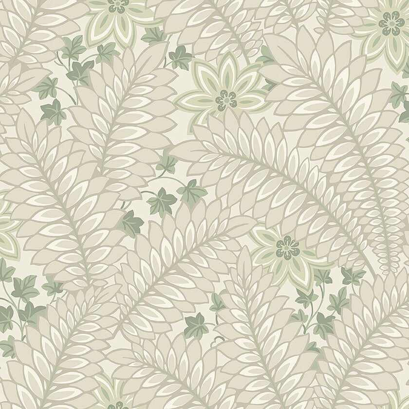 Hidden Ivy, tapet i blekt gröna toner