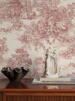 Toile de Jouy, röd